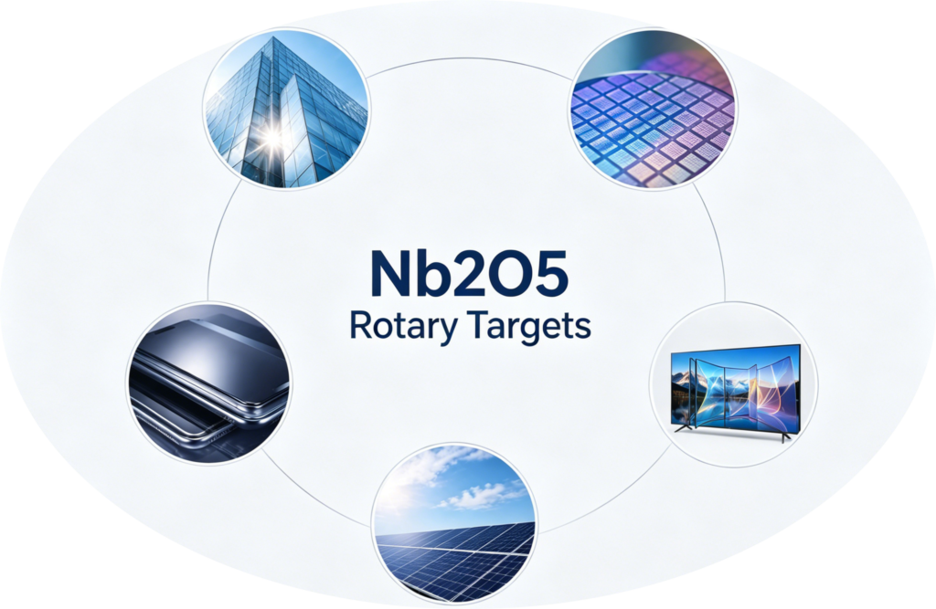 Applications of high-purity Niobium Oxide rotary target in optical coatings, semiconductors, and glass-ULPMAT