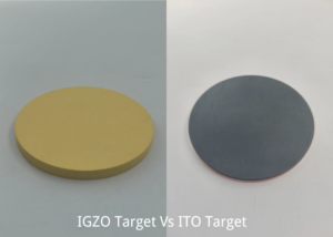 IGZO vs ITO sputtering target comparison showing physical target materials – ULPMAT