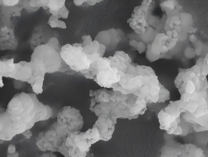 Nanopowder particles viewed under electron microscopy-ULPMAT