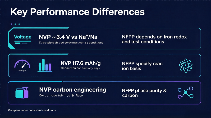 Principales différences de performances entre les matériaux cathodiques NFPP et NVP pour batteries au sodium-ion - ULPMAT